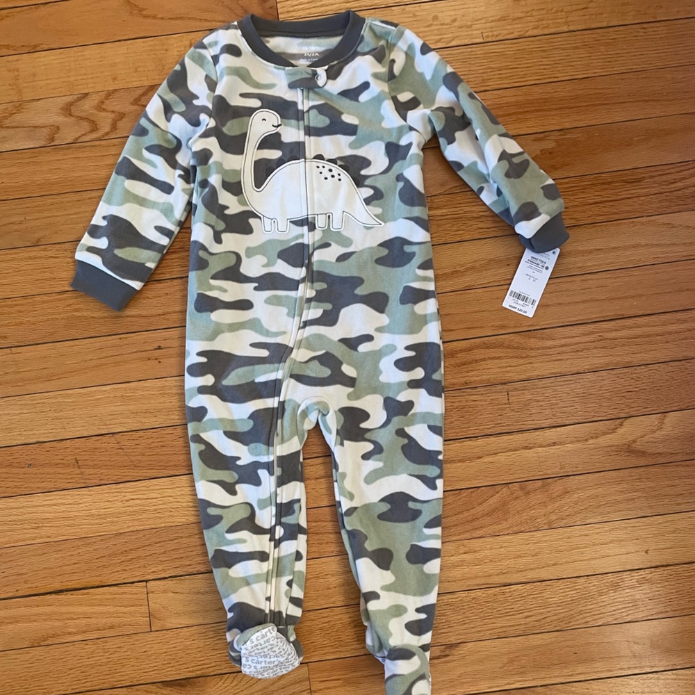 Carter’s fleece footie camo pajamas 🦕